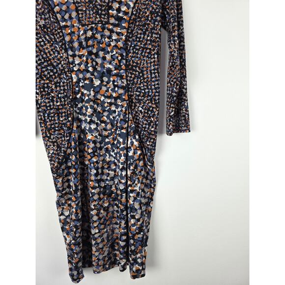 BCBGMAXAZRIA Lagen Look Midi Dress XS Womens Art To Wear Multicolor - Picture 3 of 7